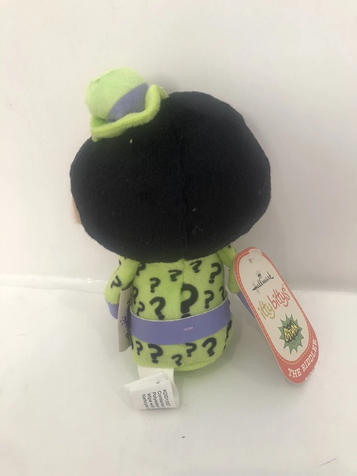 Mini muñeca de peluche Hallmark Itty Bitty The Riddler Batman DC Comics nueva Foto 2 de 2