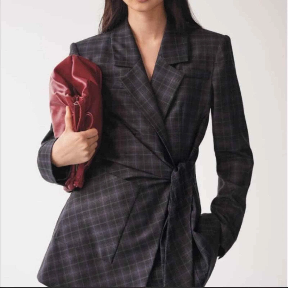 Tibi plaid shop blazer
