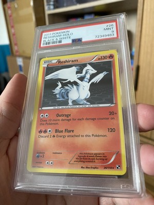 2011 Black & White Base Set Reshiram 26/114 PSA 9 MINT! Holo Rare Pokemon Karte!