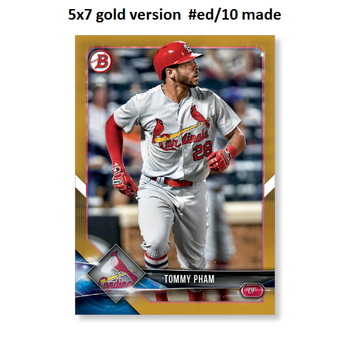 TOMMY PHAM Cardinals #87 Gold Version #ed/10 made 2018 &hellip;