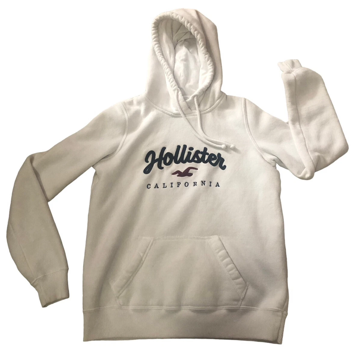 Hollister white online hoodie mens