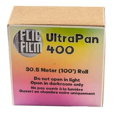 Flic Film UltraPan 400 35mm Black  White Negative Film, ASA 400, 100' Bulk Roll