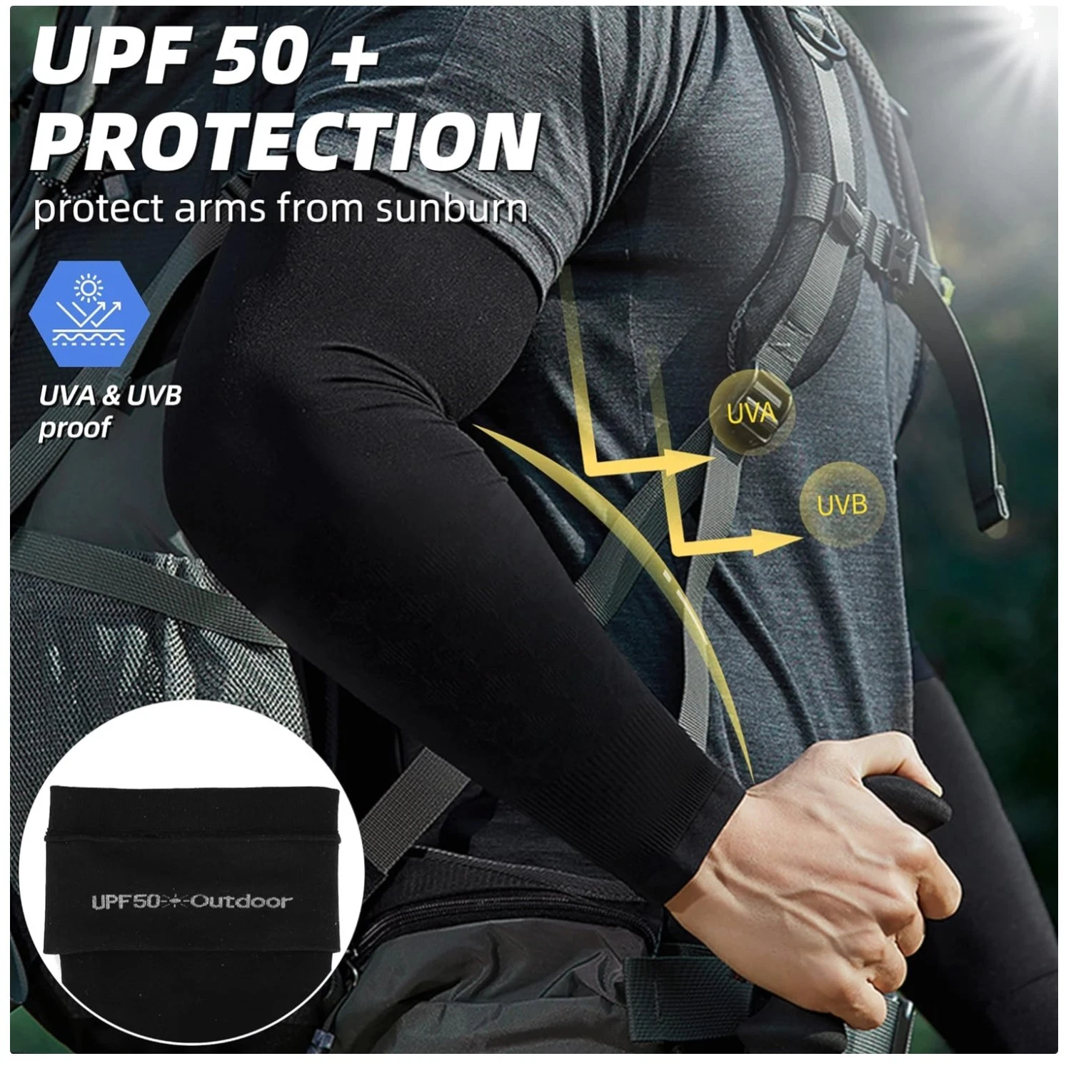 UV Sun Protection Arm Sleeves, UPF 50 Sports Cooli
Opens in a new window or tab