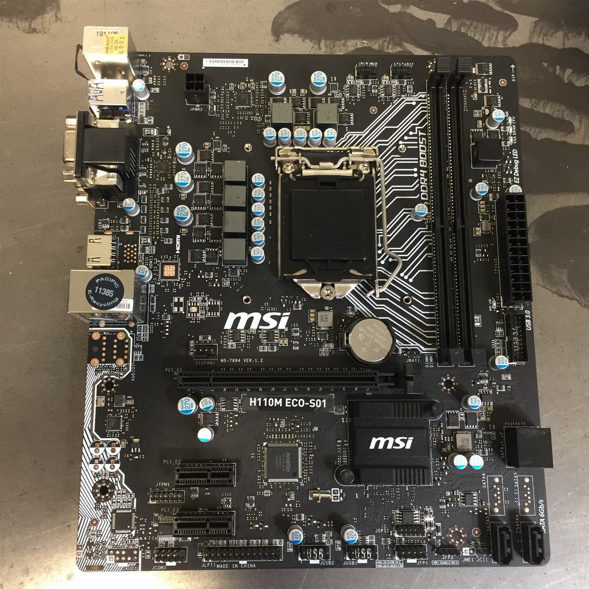 Asus H110M ECO-S01 Intel LGA1151 DDR4 mATX Desktop Motherboard No