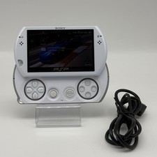 Sony PSP Go Pearl White Handheld Console 128GB w/Charger, New Battery - Tested