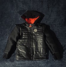 Disney Star Wars Kylo Ren Boy  s Black Leather Hooded Jacket Size 5/6 
