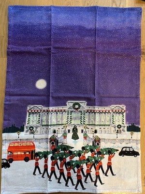 Buckingham Palace / London Limited Edition Christmas Tea Towel Anthropologie 