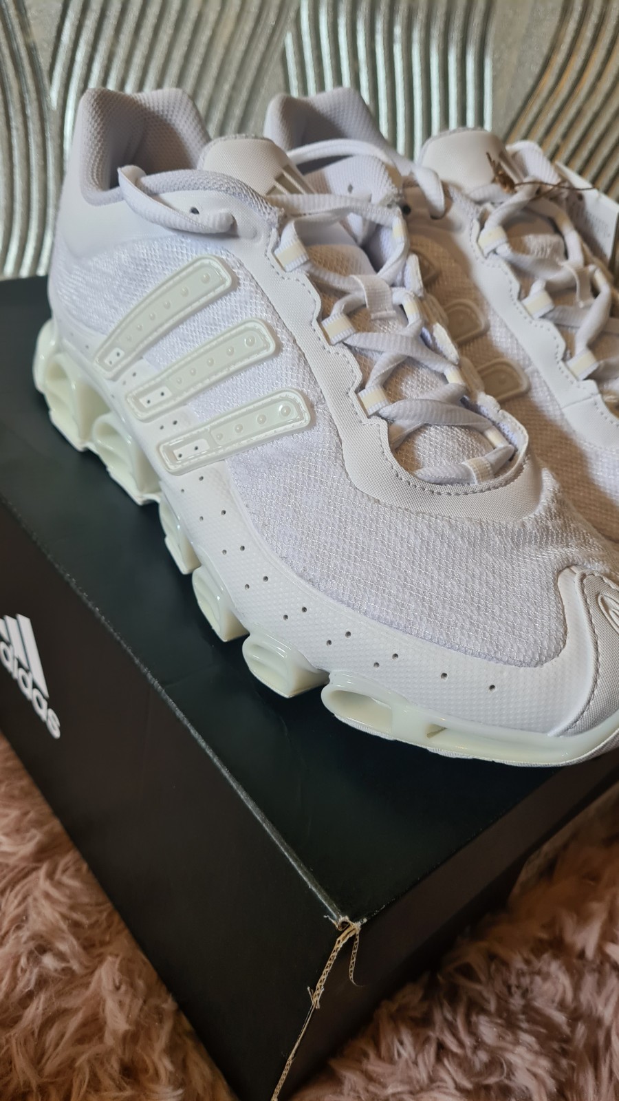 Adidas Originals Megaride☆Uk 9½☆Cloud White☆BNIB+Tags☆ Immaculate☆Unworn☆Rrp£120 image 6
