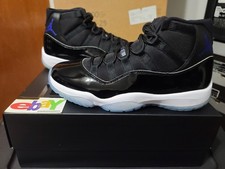 AIR JORDAN 11 RETRO SPACE JAM 2016 BLACK/CONCORD-WHITE 378037 003 US SZ 10.5 DS