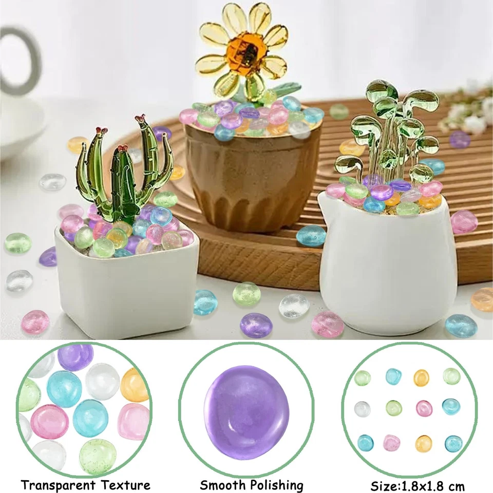 Guijarros Brillantes, 200 piezas Rocas Brillantes, Piedras Brillantes en la Oscuridad para Decoración Exterior... Foto 4 de 4