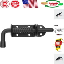 High-Quality Spring-Loaded Door Latch - 304 Stainless Steel, 5 Inch, Black Color