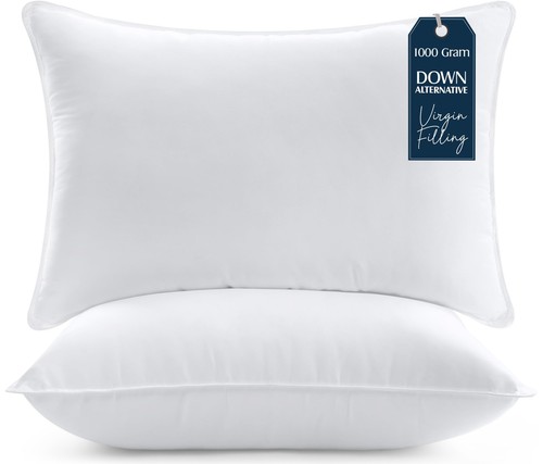 Bed Pillows for Sleeping (White), Queen Size, Set of 2, Hotel Pillow, Cooling...