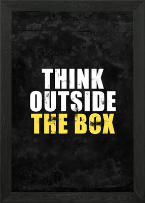 Think Outside the Box Gerahmtes Wandbild Poster Leinwanddruck Bild