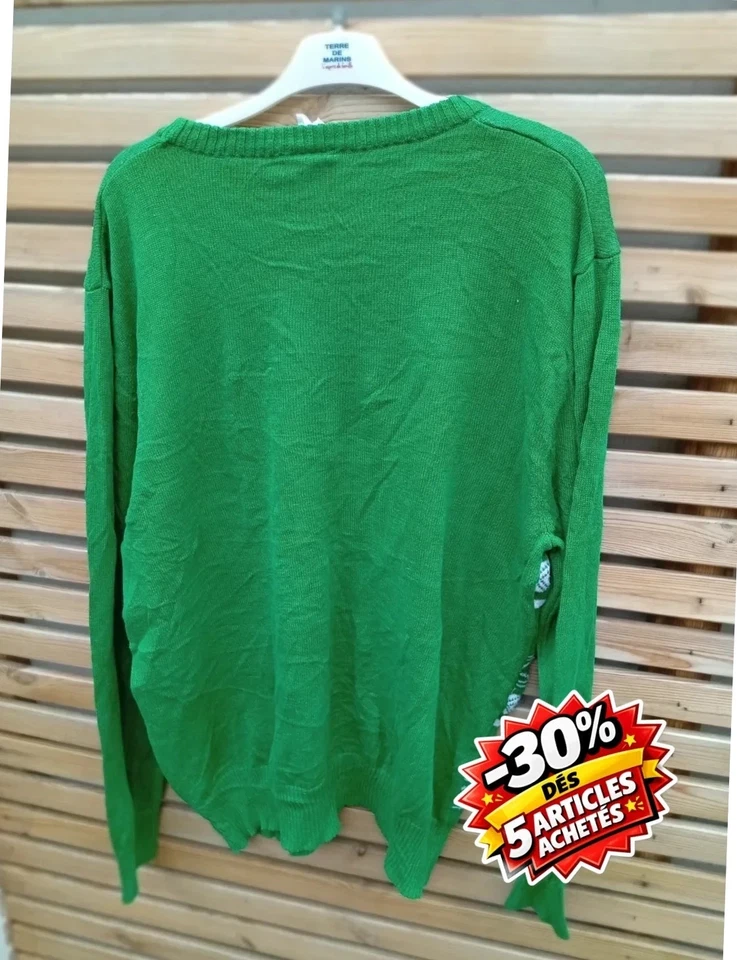 Pull de Noël Peanuts Snoopy Vert – Taille XXL - Photo 3/3