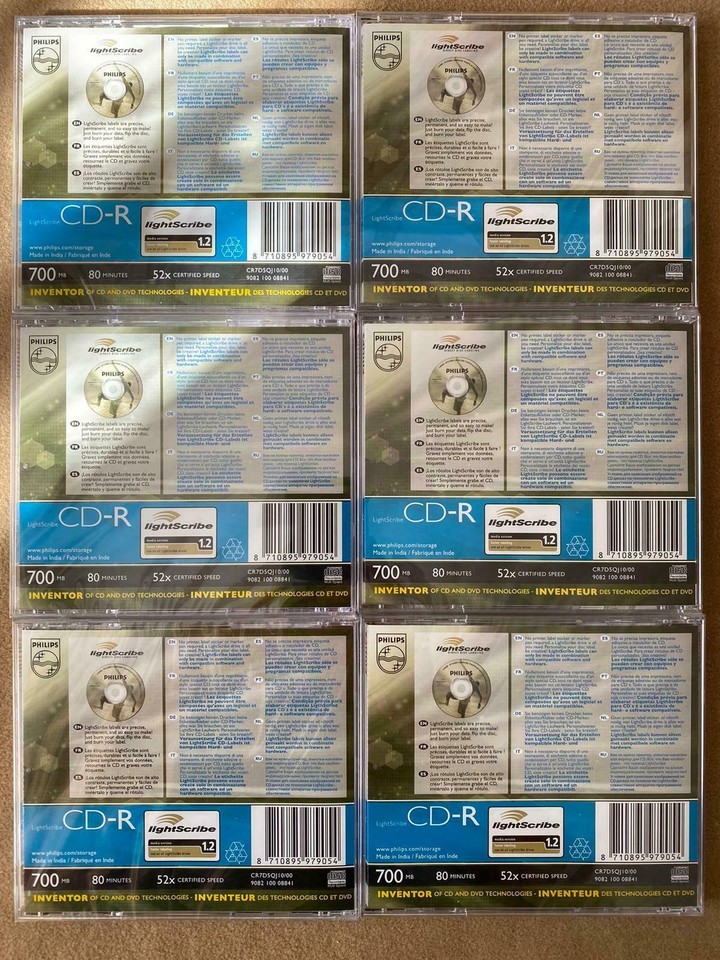 6 Stück LightScribe CD Rohlinge ☆ in versiegelter OVP ☆ Markenware von ...