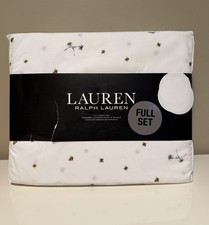 Ralph Lauren Full Sheet Set Honey Bees Yellow 4pc Cottage Novelty Farmhouse Chic