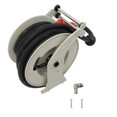 For Tank Truc 1''x 50FT Fuel Hose Reel 300 PSI Fuel Hose Reel with Fueling Nozzle