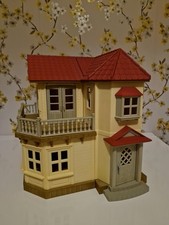 Sylvanian Families Vintage Red Beechwood Hall Working Lights With Furniture