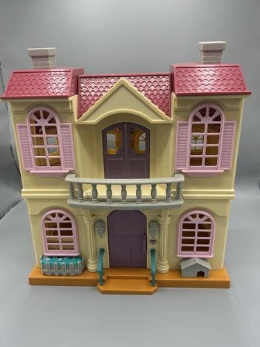 Vintage klappbares Puppenhaus mit Fisher Price liebevoller Familie - Keenway Möbel Konvolut - Bild 5 von 23