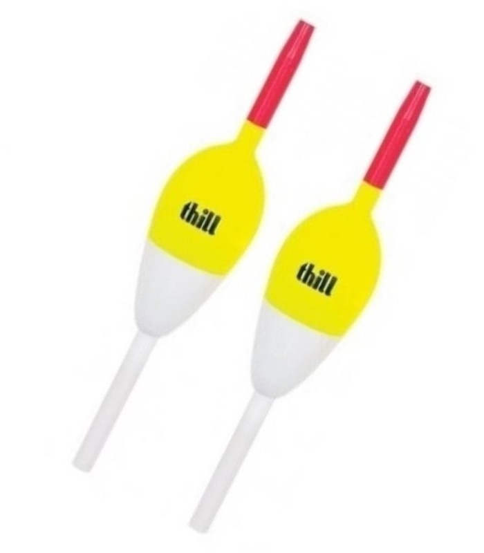 Package of 2 Lindy Little Joe Thill Balsa Slip Fishing Floats Bobbers 7/8" Oval