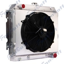4 Row Radiator Shroud Fan For 1968-73 Dodge Coronet Charger 1970-74 Challenger