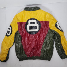 Rebel Minds 8 Ball Colorblock Windbreaker Track Suit Set 3XL Red Green Yellow