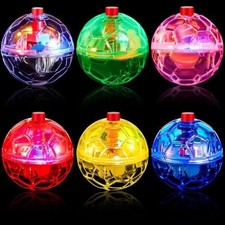 6 Pieces Ghost Hunting Cat Ball Light up Cat Balls Motion Activated Interactiv