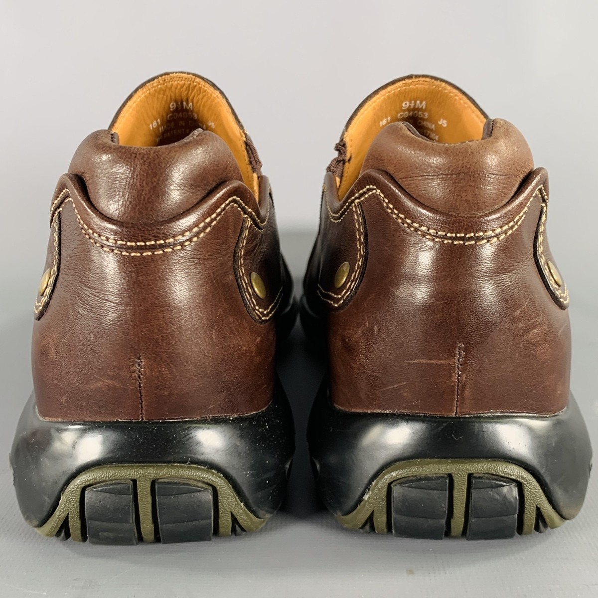 Cole Haan Brown Leather Moccasin Loafers with Contrast Stitching Cole Haan Men main image 4