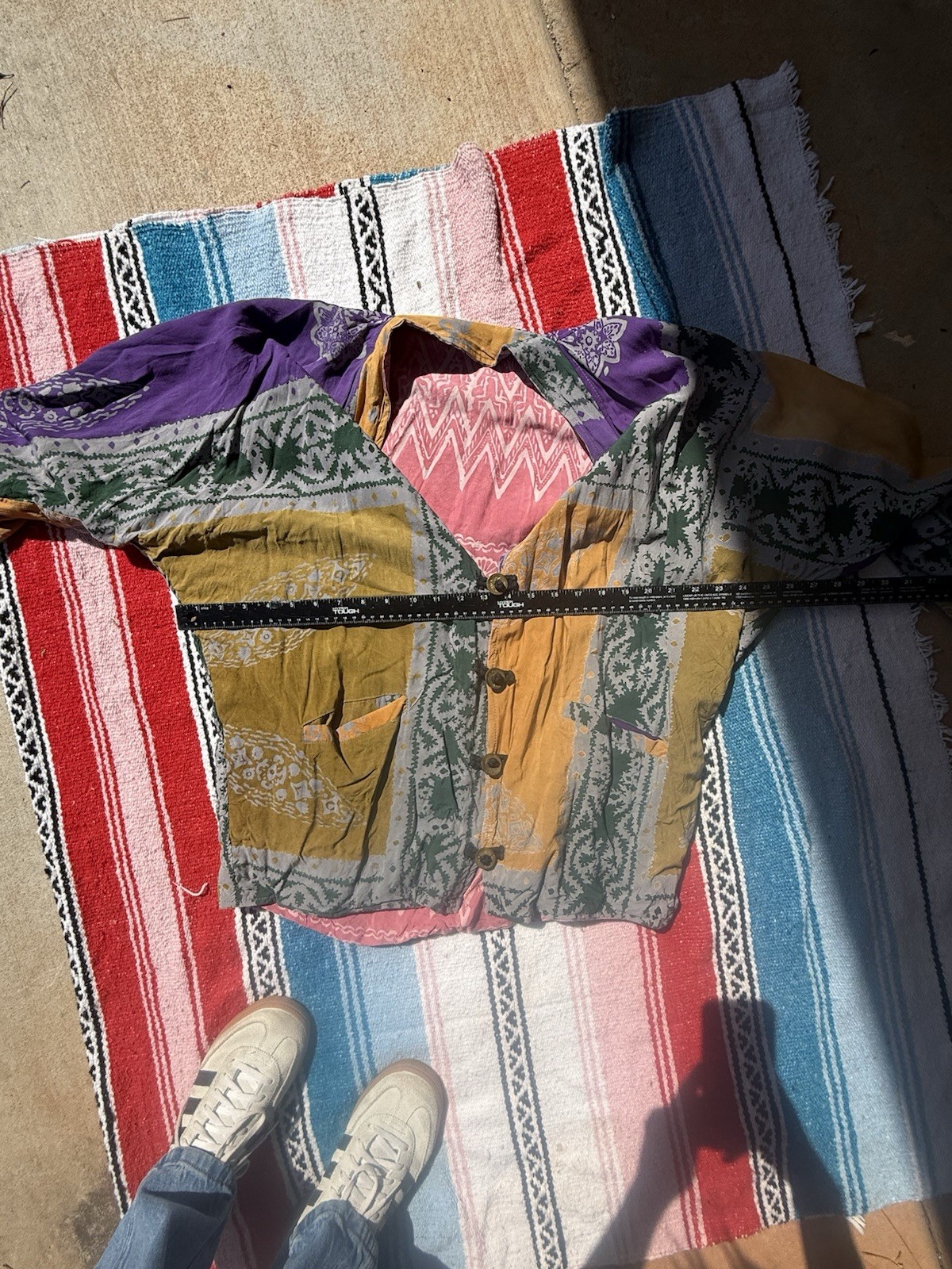 Reversible Jacket OS Patchwork Lagenlook Art to W… - image 6