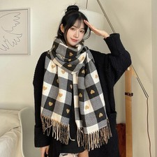 Women Winter Cashmere Scarf Warm Pashmina Shawl Long Tassel Wrap