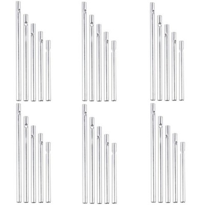 Wind Chime Tubes 30Pcs Kit Parts for DIY Home Silver