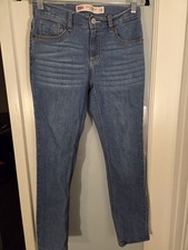 Levi's 502 Regular Fit Taper Youth 26W Size 12 Blue Denim Jeans Button Pockets