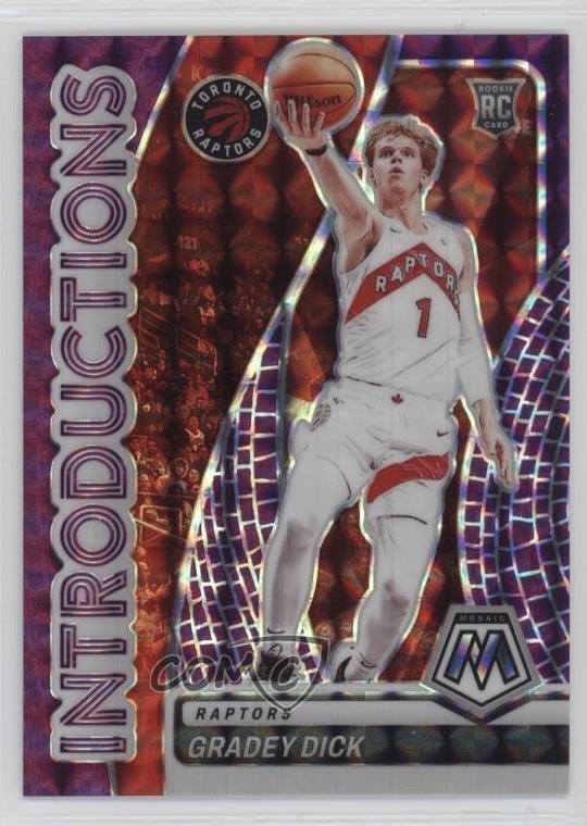 2023 Panini Mosaic Introductions Purple Prizm 29/99 Gradey Dick Rookie RC 0nr3