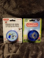 Lot of Two Duncan Beginner Yo-Yo's with String Peanuts and Butterfly