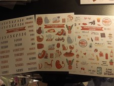 3X STICKERS FOR SCRAPBOOKING/JOURNALS 18X12 CM ST316