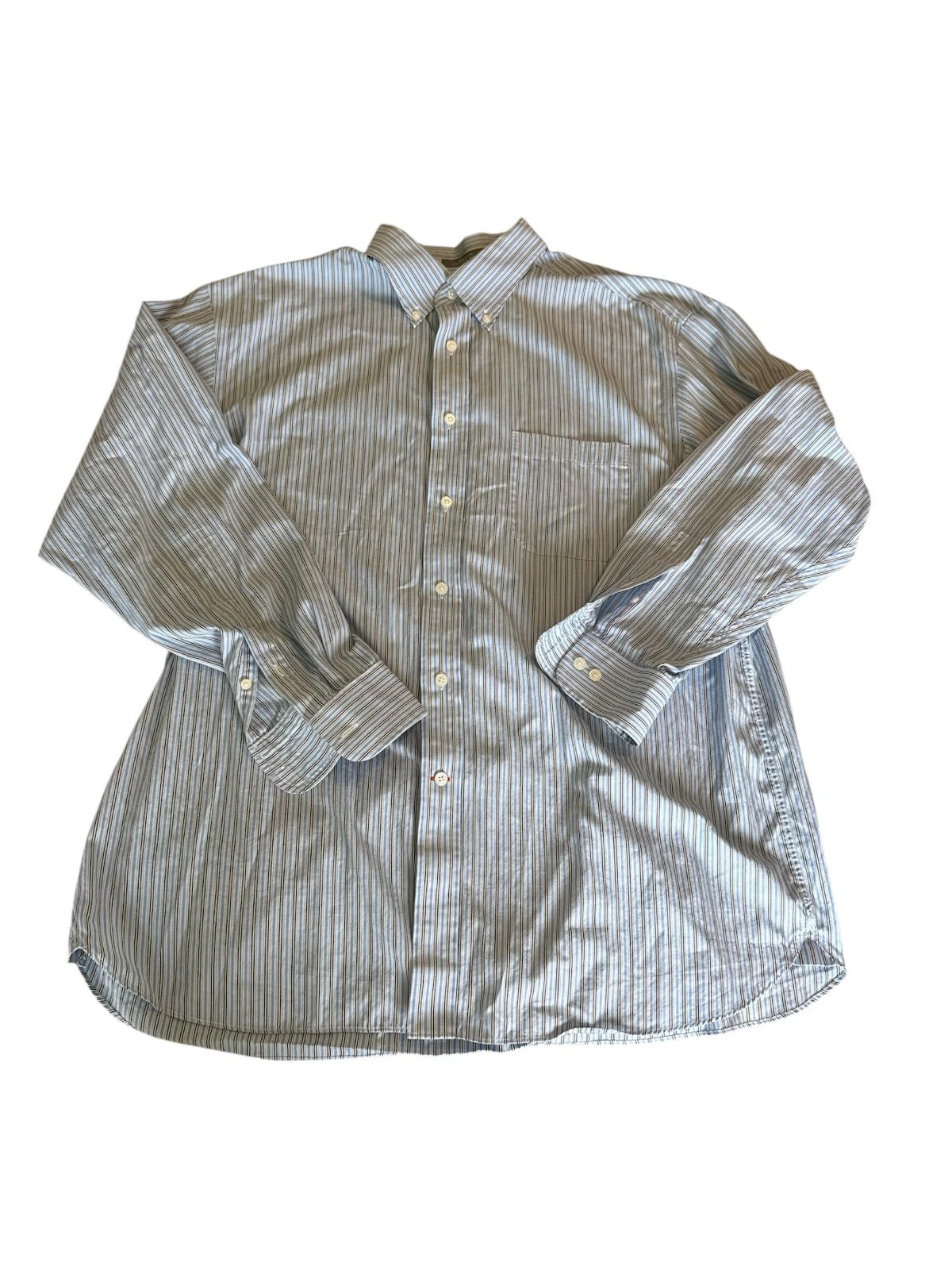 Daniel Cremieux Signature Collection Mens Shirt Blue Long Sleeve Button Down XL