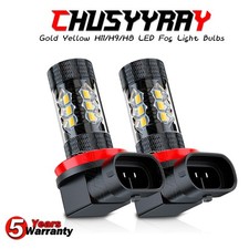 2PC Golden yellow LED light H8 H11 H16 fog light bulb for Toyota RAV4 2006-2015