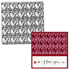 Valentine's Day Love Heart Background Clear Transparent Rubber Stamps for DIY