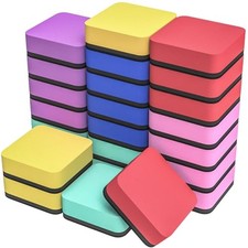 Dry Erase Erasers Magnetic Whiteboard Erasers, 6 Colors | Mini 24 Pack Sorbet