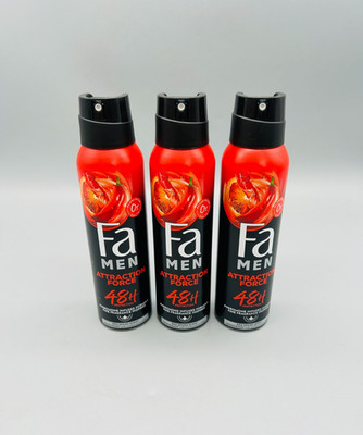 FA Men Attraction Force Deodorant & Bodyspray Deo Spray 3x 150ml 3er Pack NEU