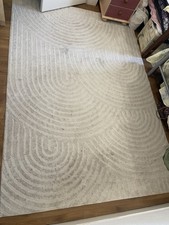 Beige Geometric Modern Rectangle Area Rug 5 x 8 ft for Any Room Adults