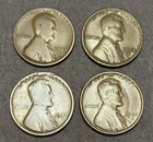 1924-S 1925-S 2) 1927-S Lincoln Wheat Cent Penny 4 Coin Lot G - VG+