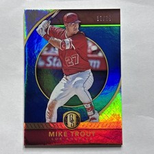 2017 Panini Chronicles Gold Standard 1 Mike Trout Blue 37/79 Angels Thick Card