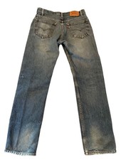 Vtg Levis 505 Jeans Sz 34W 34L 100% Cotton Denim Made In USA Distressed Mens