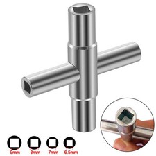 Versatile Square Key Plumber Wrench Socket with Four size Ports for All Repairs