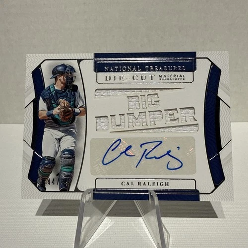 2022 National Treasures Cal Raleigh Material Signatures Auto BIG DUMPER #/49 Rpa