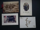 Vintage Christmas cards WW1 military