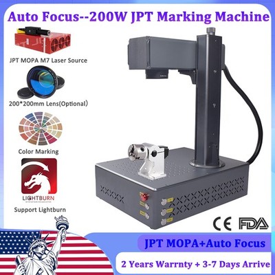Auto Focus 200W JPT MOPA M7 Fiber Laser Engraver Marking Machine Color Marking