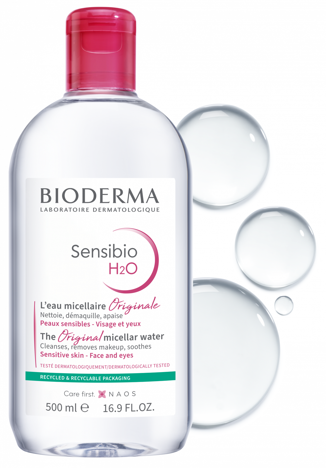 Bioderma Sensibio H2O Make Up Remover Micellar Water Soothe Respect Skin - 500ml