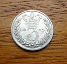 1872 Victoria Threepence — photo from another recent sale